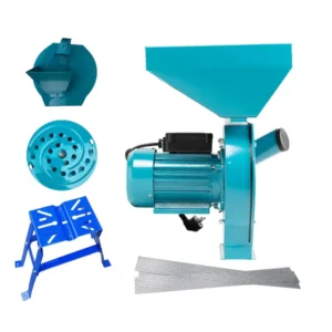 Set moara electrica cereale 3 in 1, 4.2 kW, 3200 rpm, 300 kg/h, adaptor fructe si legume, suport universal, 20 ciocanele, 4 saci, 4 site, manusi - COBI SMART®
