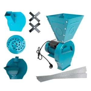 Set moara electrica cereale 4 in 1, 4.5 kW, 3200 rpm, 300 kg/h, adaptor fructe si legume, adaptor furaje, 20 ciocanele, 4 site, 4 saci, manusi - COBI SMART®