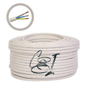 Cablu electric 3x6 mm², 100 m, alb, MYYM / H05VV-F - COBI SMART®