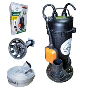 Pachet  pompa de apa murdara WQD10, 3100W, include furtun pompier 2" x 20 m 8 bar - COBI SMART®