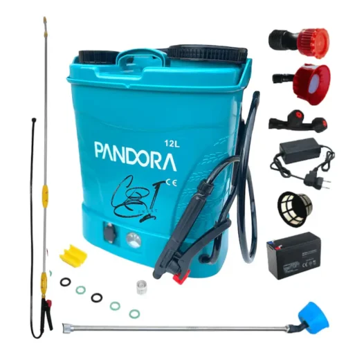 Pachet pompa de stropit electrica Pandora, 12 L, acumulator, regulator presiune, include tija 3 metri - COBI SMART®