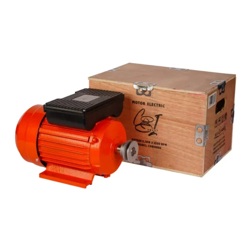 Motor electric monofazat, 2.2 kW, 3000 rpm, bobinaj cupru 100%, carcasa fonta, protectie suprasarcina, fulie 57 mm, cutie lemn inclusa - COBI SMART® - imagine 2
