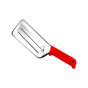 Tocator pentru varza si salata, cu 2 cutite din otel inoxidabil, maner din plastic rosu, 29x8.5 cm - COBI SMART®