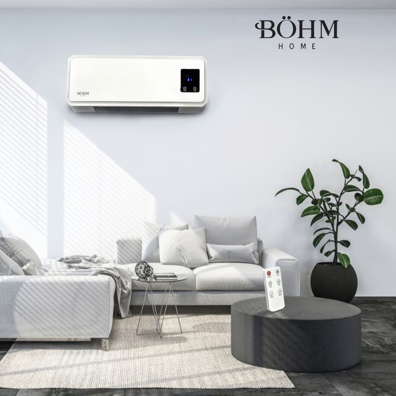 Aeroterma de perete BH2000 BOHM, 1000/2000 W, Timer 1-12 h, 20-25 m² - COBI SMART® Aeroterma de perete BH2000 BOHM, 1000/2000 W, Timer 1-12 h, 20-25 m² - COBI SMART® - imagine 4