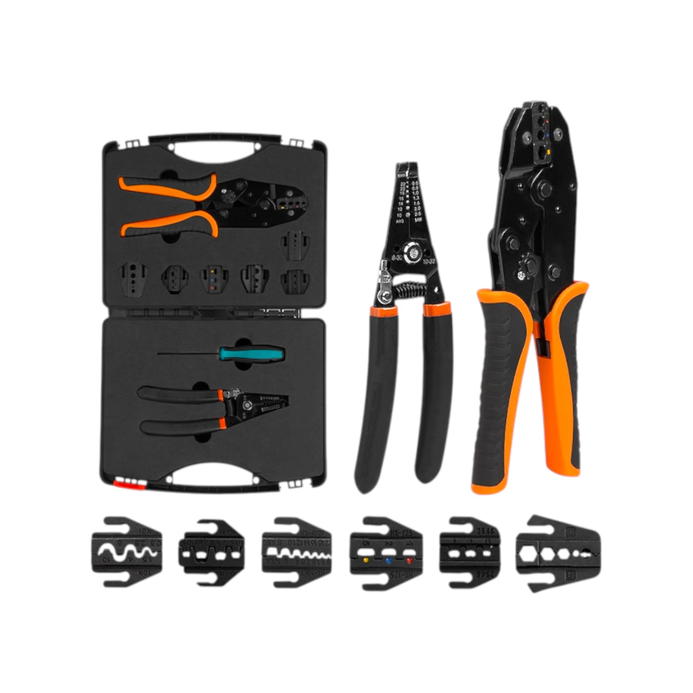 Set cleste de sertizare VK cu dezizolator de cabluri, 0.5–10 mm², otel carbon 40Cr - COBI SMART® Set cleste de sertizare VK cu dezizolator de cabluri, 0.5–10 mm², otel carbon 40Cr - COBI SMART®