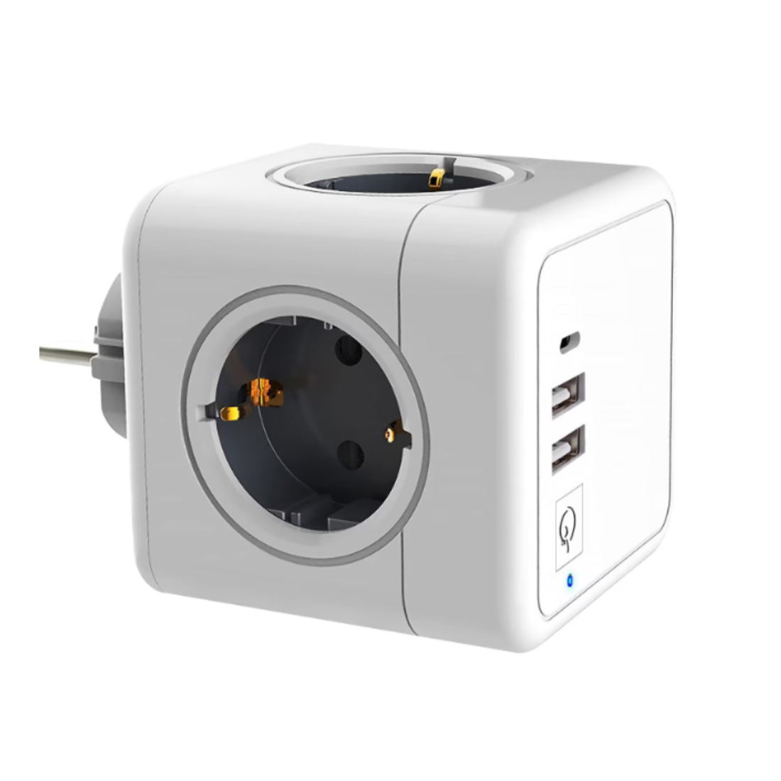 Priza cub 4 prize UE, 2x USB-A + 1x USB-C, 5V/3.1A, 220–250V, 16A, material PC ignifug - COBI SMART® Priza cub 4 prize UE, 2x USB-A + 1x USB-C, 5V/3.1A, 220–250V, 16A, material PC ignifug - COBI SMART®