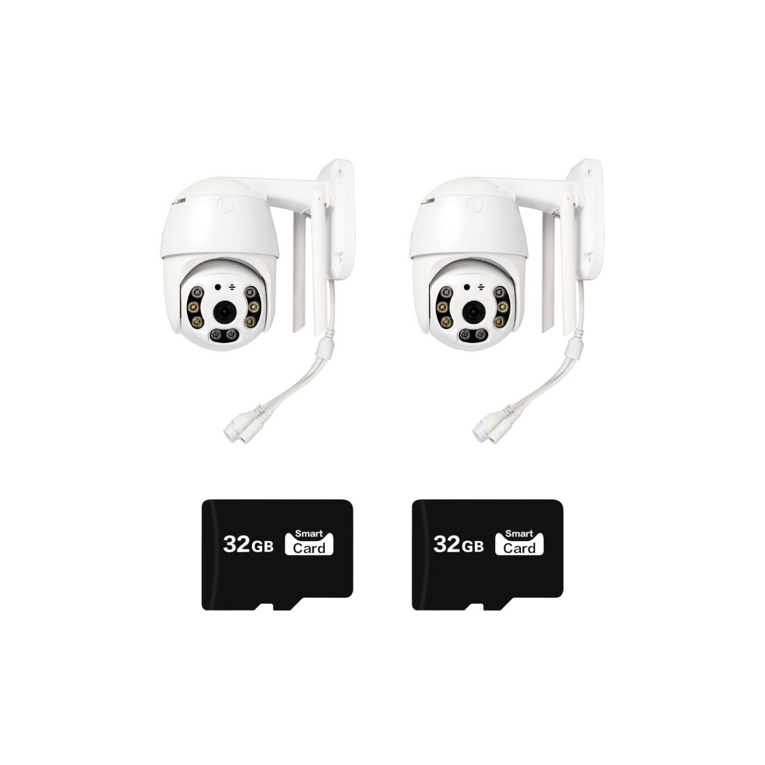 Set 2 camere de supraveghere JT-8160, Wi-Fi IP, rotatie 355°, Full HD 2MP, include 2 carduri de memorie 32 GB - COBI SMART® Set 2 camere de supraveghere JT-8160, Wi-Fi IP, rotatie 355°, Full HD 2MP, include 2 carduri de memorie 32 GB - COBI SMART®