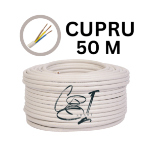 Cablu electric din cupru 3x2.5 mm², 50 m, flexibil, MYYM, izolație PVC, tensiune 300/500V - COBI SMART® - Stoc limitat