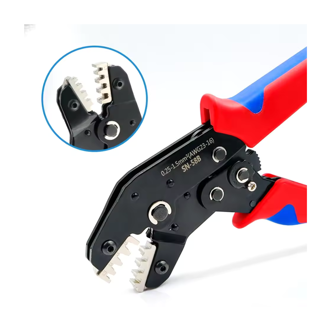 Cleste de sertizare pentru terminale izolate, fier nichel + otel carbon, 0.25–1.5 mm², include 600 conectori izolati - COBI SMART® Cleste de sertizare pentru terminale izolate, fier nichel + otel carbon, 0.25–1.5 mm², include 600 conectori izolati - COBI SMART® - imagine 4