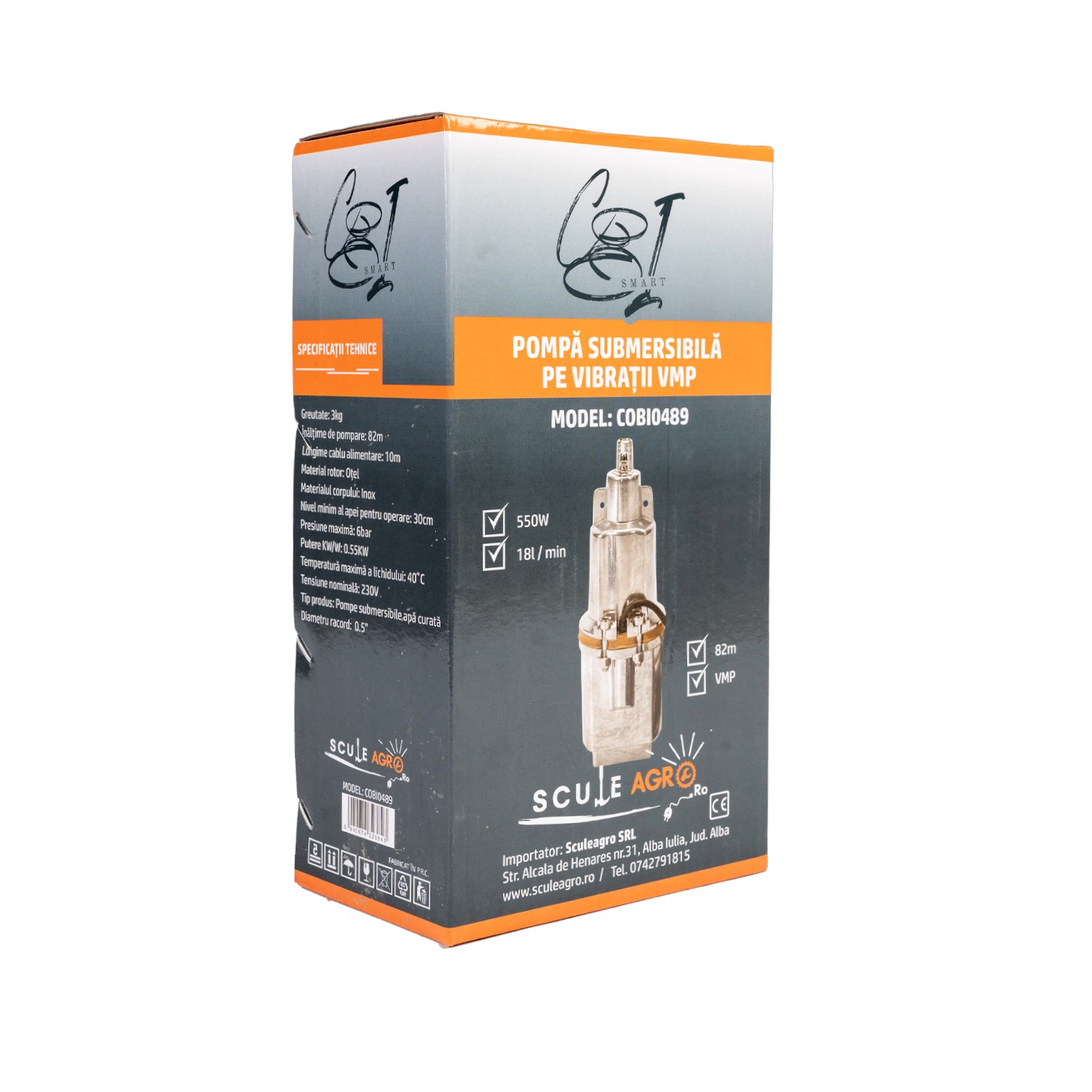 Pompa de apa submersibila VMP60, 0.55 KW, 0.74 CP, debit 2400 l/h - COBI SMART® Pompa de apa submersibila VMP60, 0.55 KW, 0.74 CP, debit 2400 l/h - COBI SMART® - imagine 4