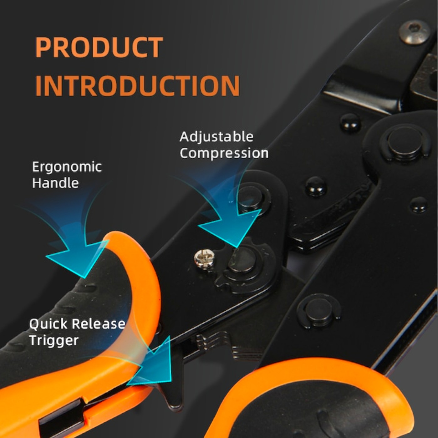 Set cleste de sertizare VK cu dezizolator de cabluri, 0.5–10 mm², otel carbon 40Cr - COBI SMART® Set cleste de sertizare VK cu dezizolator de cabluri, 0.5–10 mm², otel carbon 40Cr - COBI SMART® - imagine 6