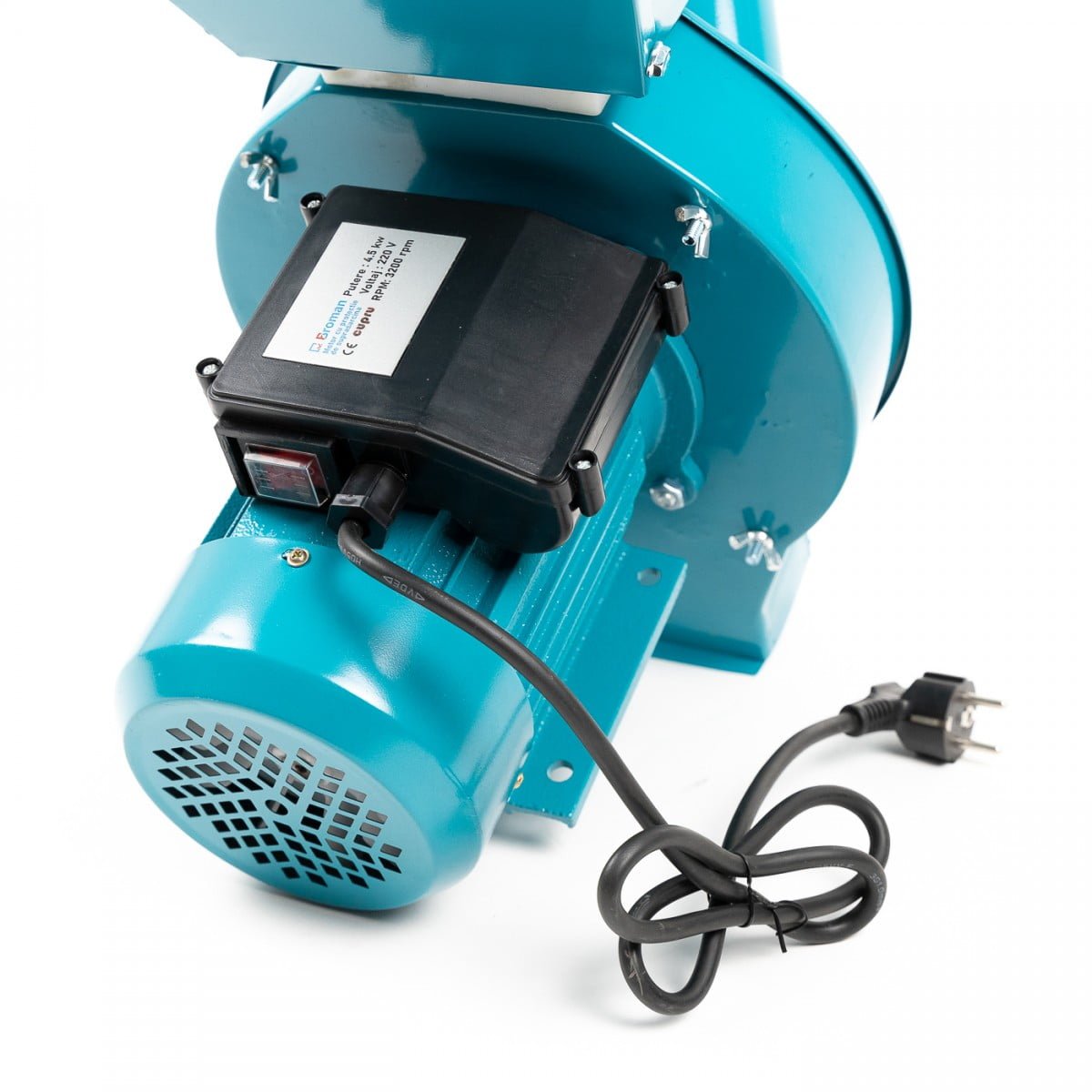 Moara electrica cereale 2 in 1, 4.5 kW, 3200 rpm, capacitate 300 kg/h, include 20 ciocanele, 4 site, 4 saci si manusi - COBI SMART® 6ca659081e9d9d9b3b53bfc9ca5674a6