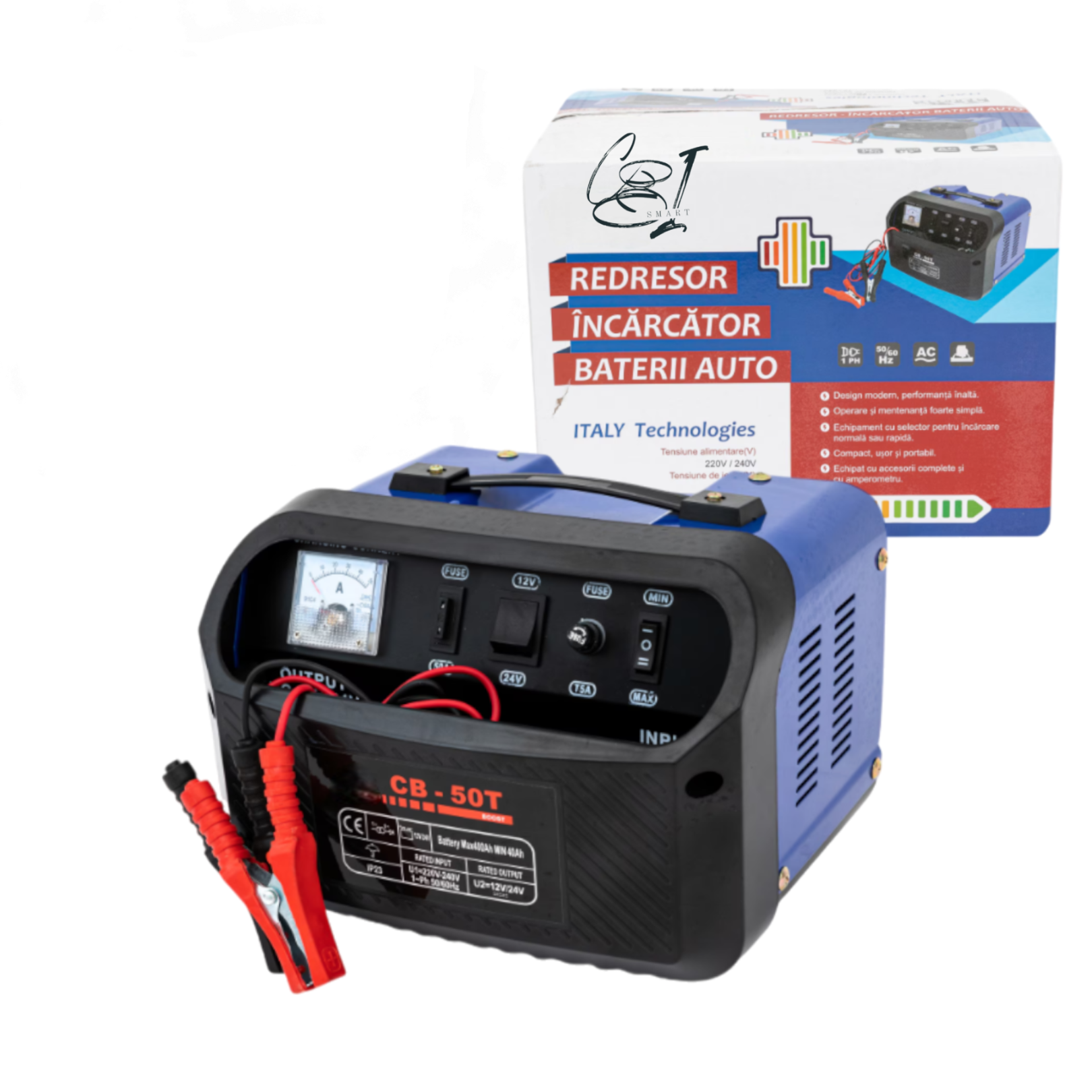 Redresor automat CB-50 50A, 12-24V, 220V, baterii 30-300Ah - COBI SMART® f0362bf445f02a0deaad35c77ac0e3bb