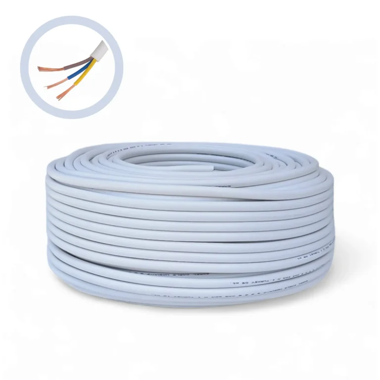 Cablu electric Premium 3x2.5 mm², 50 m, alb, MYYM / H05VV-F - COBI SMART® - Stoc limitat Cablu electric Premium 3x2.5 mm², 50 m, alb, MYYM / H05VV-F - COBI SMART® - Stoc limitat