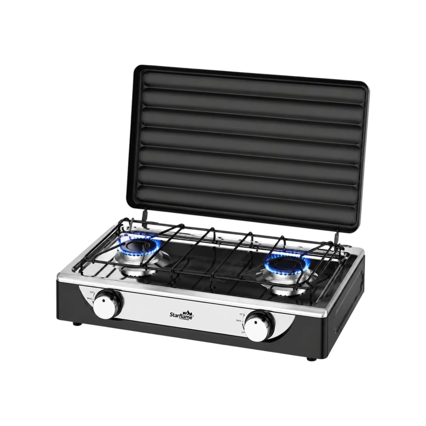 Aragaz 2 ochiuri, negru, 1600 W, alimentare butelie - COBI SMART® 863bc2da8f2f171dec6482ff8708a48d
