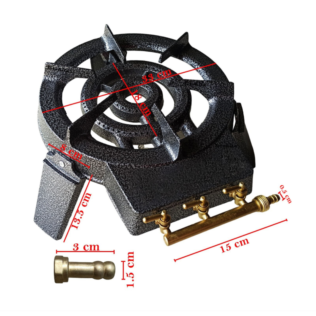 Pirostrie arzator fonta, 2 focuri, 3 robineti, GPL, camping - COBI SMART® 162e729b7779f7ceb1137872feda576d