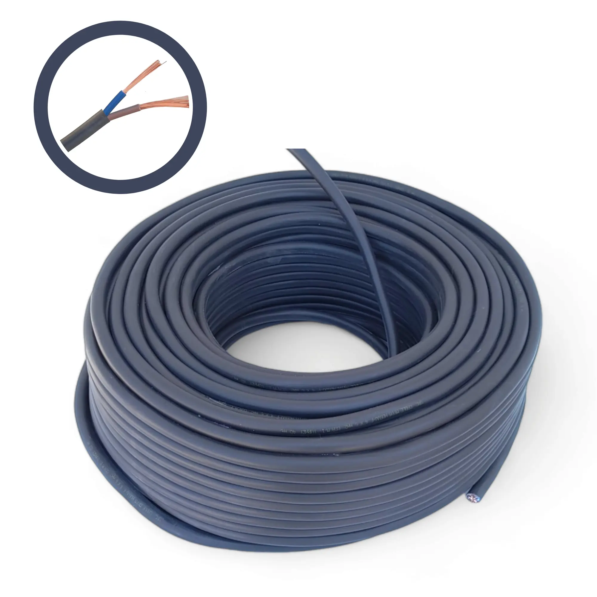 Cablu electric Premium 2x6 mm², 50 m, negru, MYYM / H05VV-F - COBI SMART® 936869e179a9348a61eab5a88d754a20