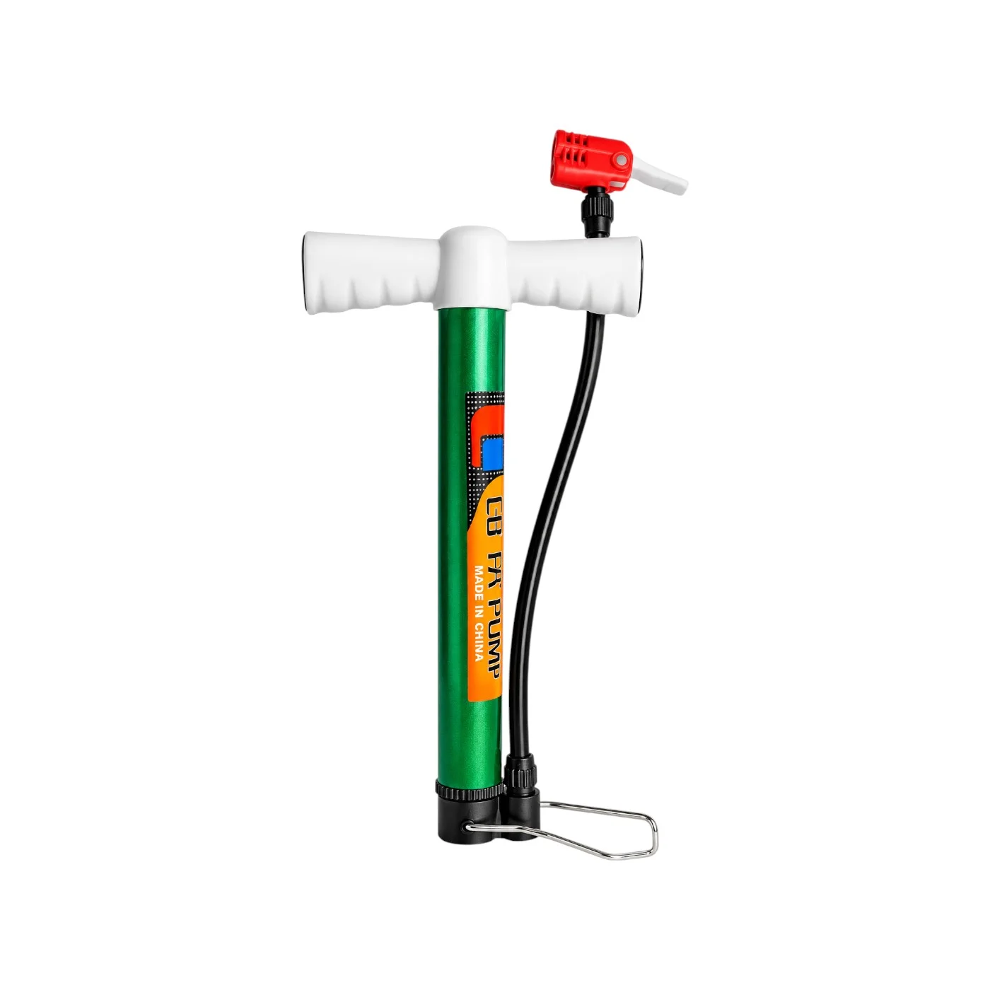 Pompa manuala pentru bicicleta, 31x51 cm, mix de culori, corp metalic, furtun flexibil, cap universal pentru valve, suport de fixare inclus - COBI SMART® ecddf03be8bcf76ff4753a3c5685b754