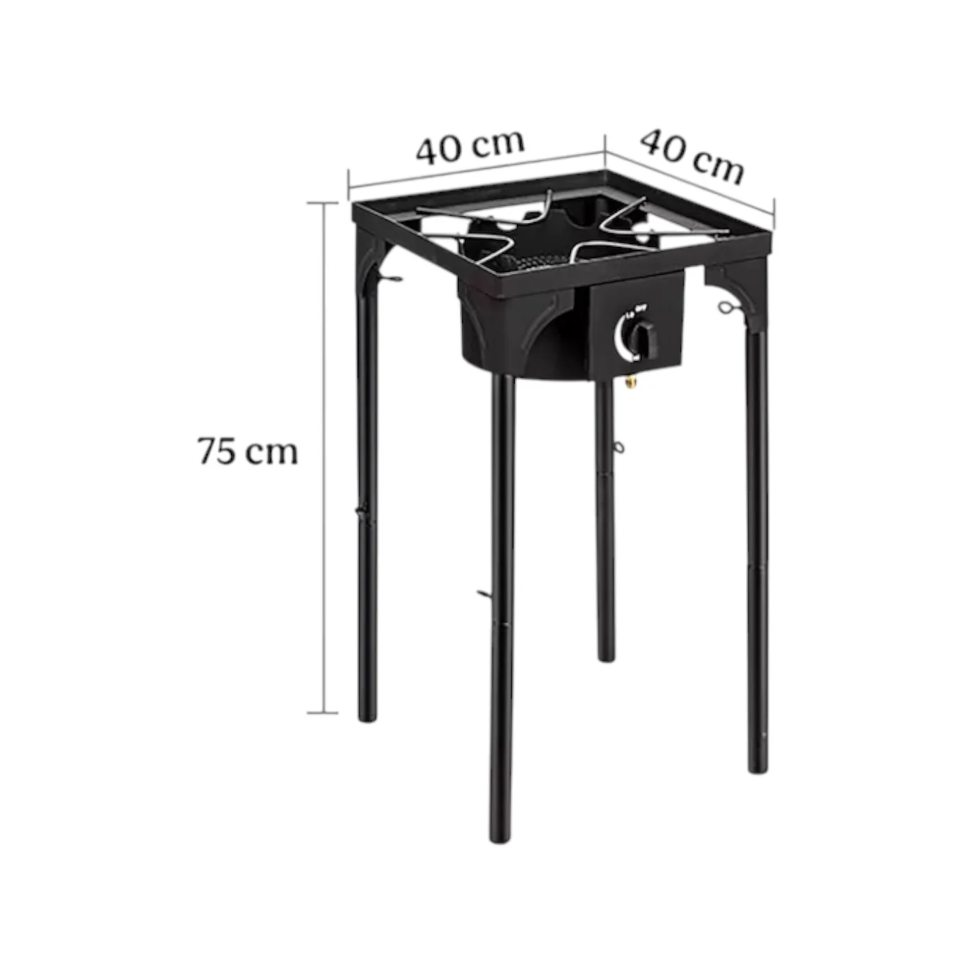 Pirostrie arzator cu suport tip masa, 4.6 kW, 1 arzator 3 focuri, inaltime reglabila, fonta turnata - COBI SMART® 27a81fd0339f8a1126ca6f3ffb4e5480
