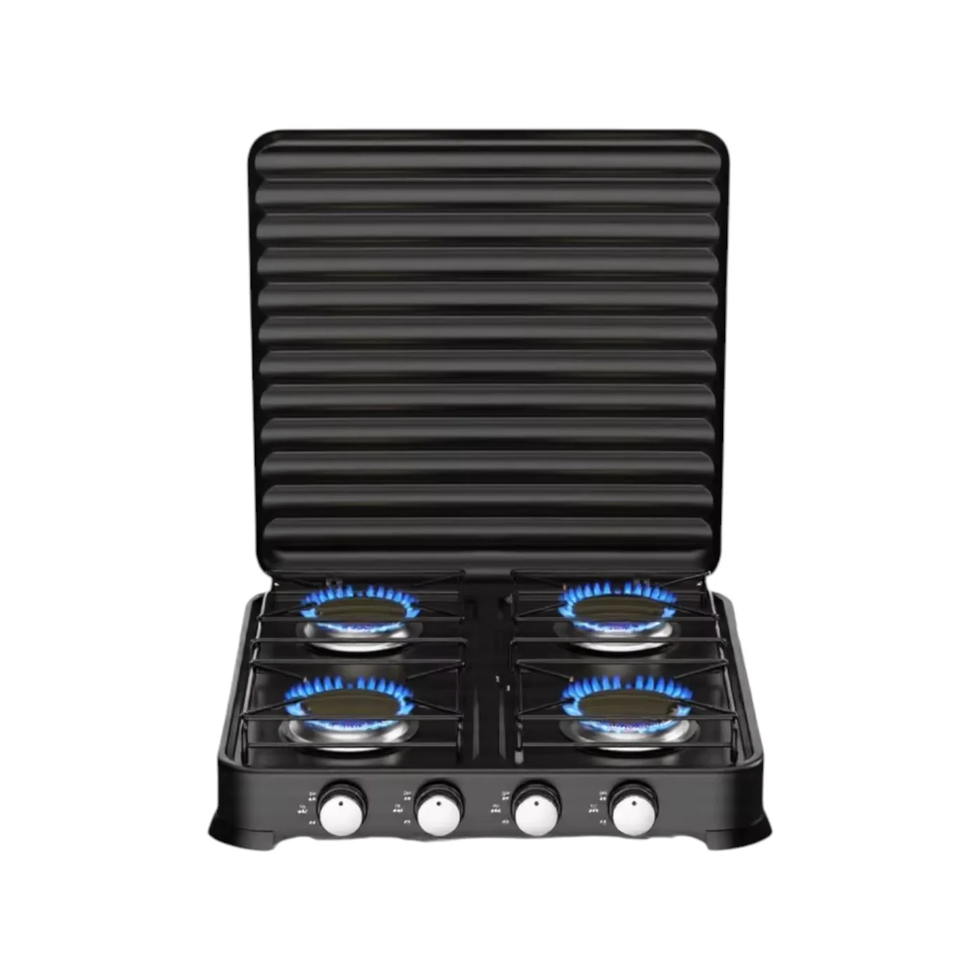 Aragaz plita cu 4 ochiuri cu capac, 4x2.2 kWh, otel carbon, negru - COBI SMART® 0b7986b358da403166399ad45d6e2a1d