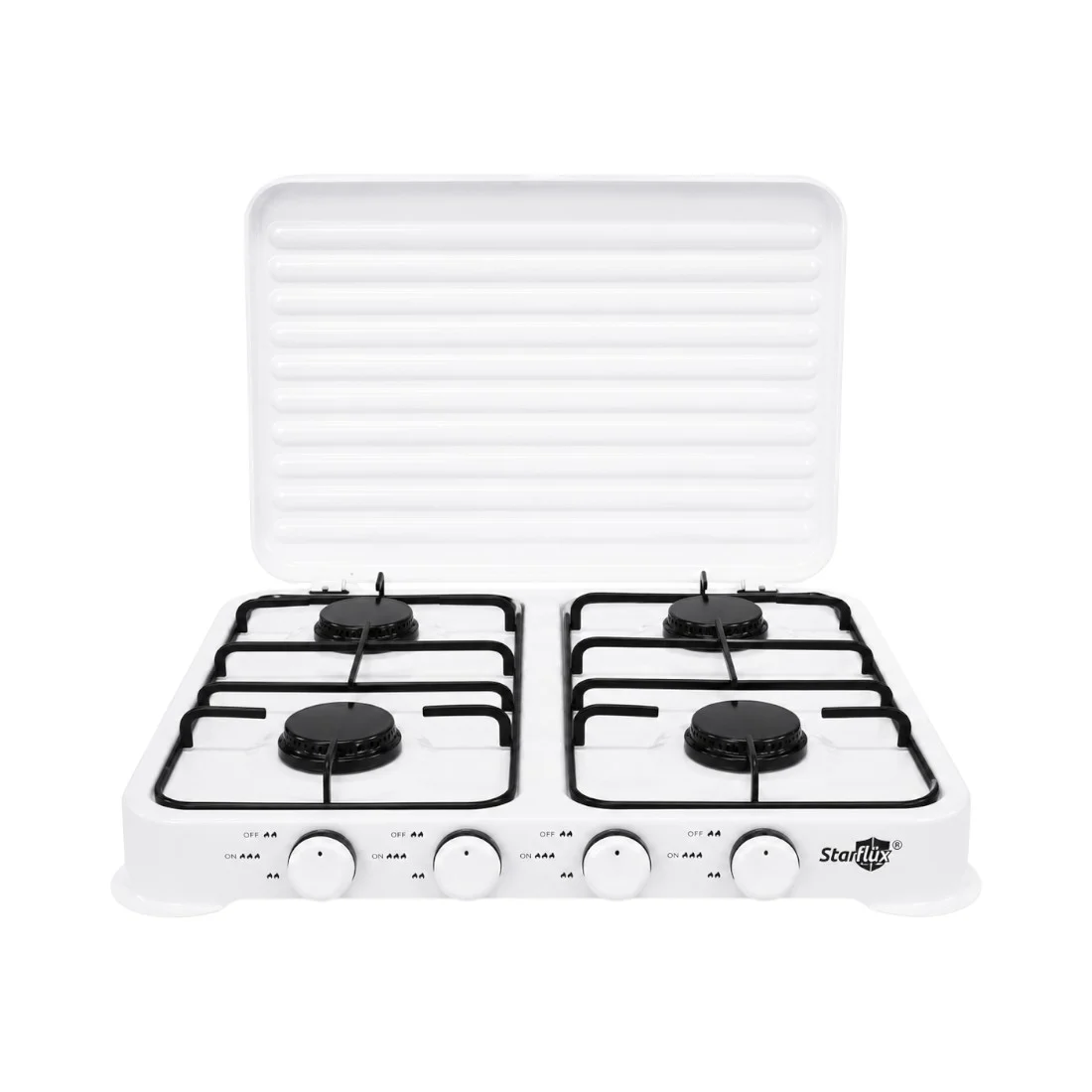 Aragaz plita cu 4 ochiuri Starlux, 54x50 cm, alimentare la butelie, alb - COBI SMART® 98b3efa4d9e349ef2c97c423f51373ed