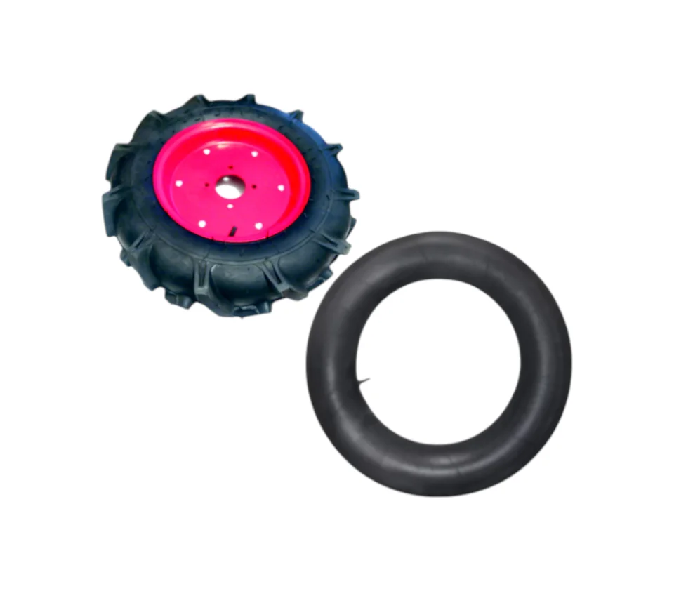 Pachet Roata Pneumatica Motocultor 600-12 cu Janta Metalica si Camera 600-12 Extra, profil agricol, negru rosu - COBI SMART® 482fa42bda3496b7aa0c8b953ba615af