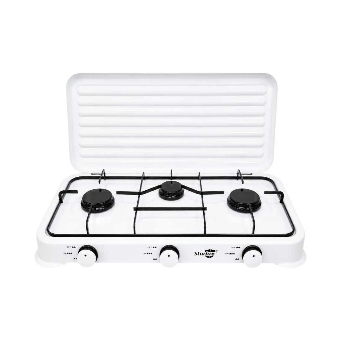 Aragaz plita cu 3 ochiuri Starlux, 34x60 cm, alimentare la butelie, alb - COBI SMART® ef99aa5e0531335cf42fa6f7d433b418