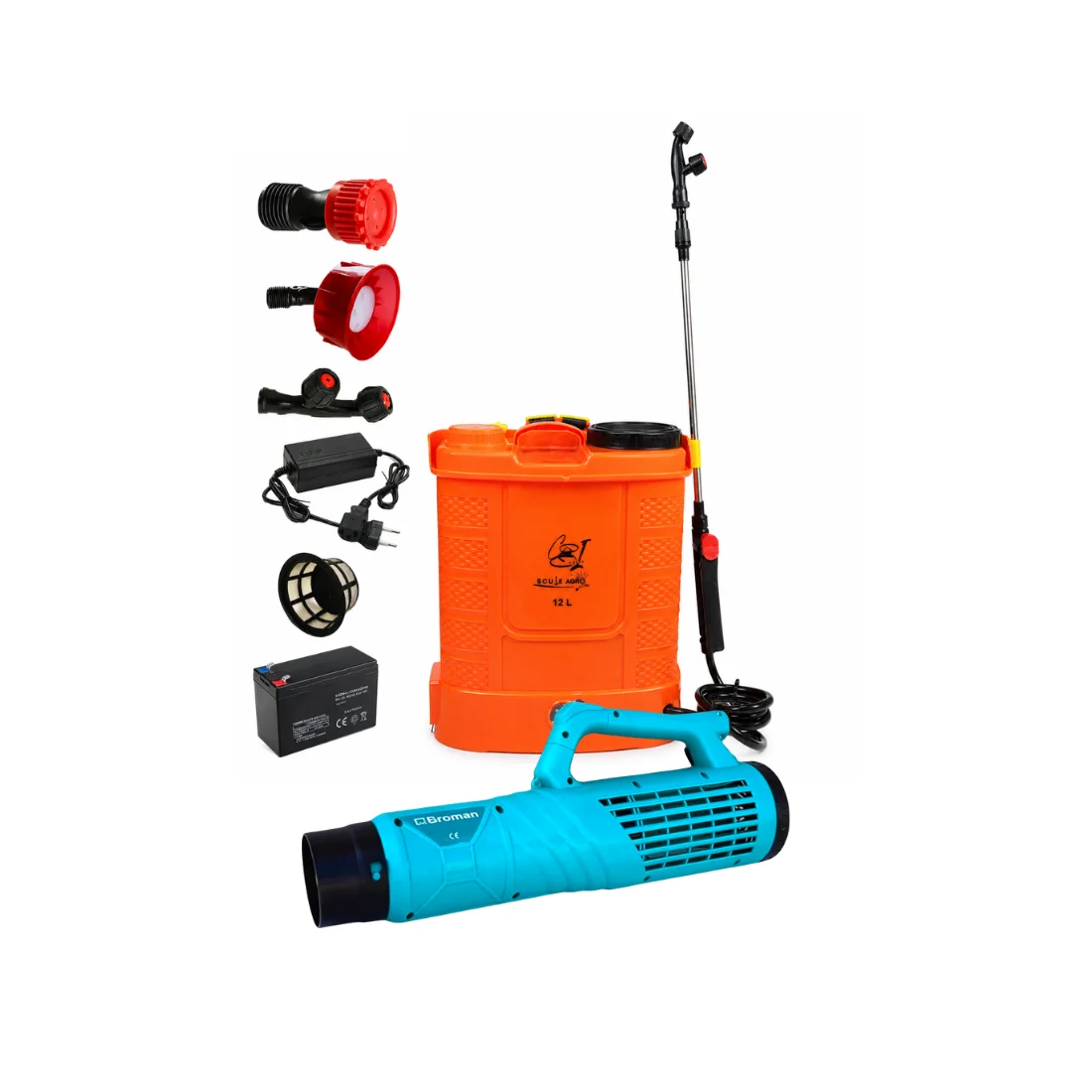 Pachet pompa de stropit electrica, 12 L, acumulator, regulator presiune, include atomizor electric 900 W - COBI SMART® c98bc8185cc4367ce69e5366f1dbeb3b