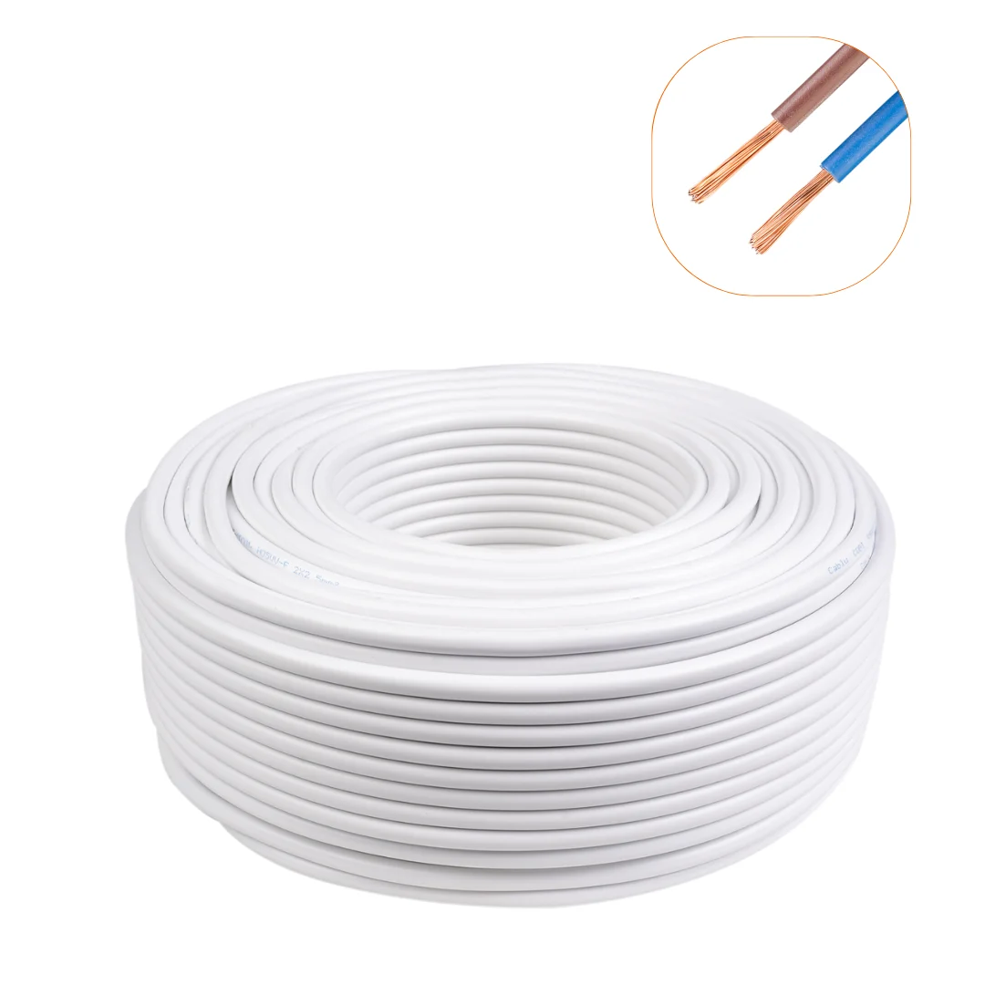 Cablu electric 3x2.5 mm², 99 m, alb, conductor flexibil CCA, izolație PVC, manta PVC, MYYM / H05VV-F – COBI SMART® - Stoc limitat Cablu electric 3x2.5 mm², 99 m, alb, conductor flexibil CCA, izolație PVC, manta PVC, MYYM / H05VV-F – COBI SMART® - Stoc limitat