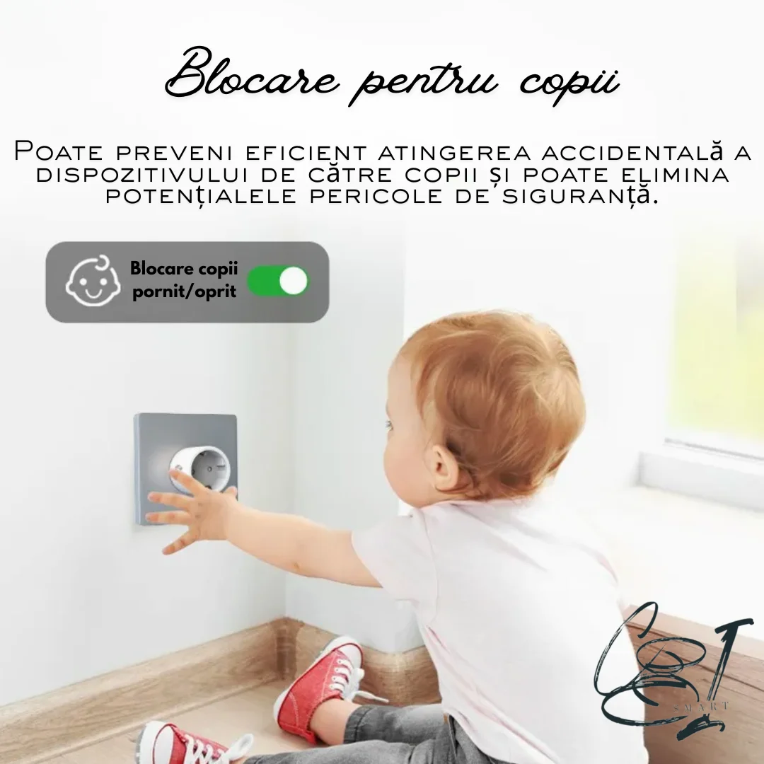 Pachet cablu prelungitor 10 m, cu stecher si priza cu impamantare si protectie, include priza inteligenta SMARTPLUG EA8 WiFi, 2500W - COBI SMART® b0222ddbc29cf4a7403644332a36b2c9