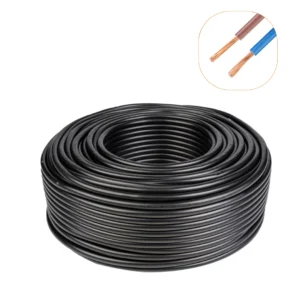 Cablu electric 2x2.5 mm², 99 m, negru, conductor flexibil CCA, izolație PVC, manta PVC, MYYM / H05VV-F – COBI SMART® - Stoc limitat