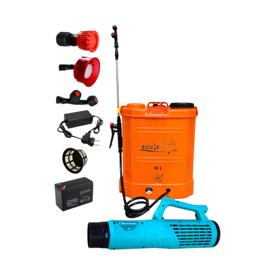 Pachet pompa de stropit electrica, 16 L, regulator presiune, acumulator 8 Ah, include atomizor 900 W - COBI SMART® f5dbdc1cdc3043d477be18162de74414