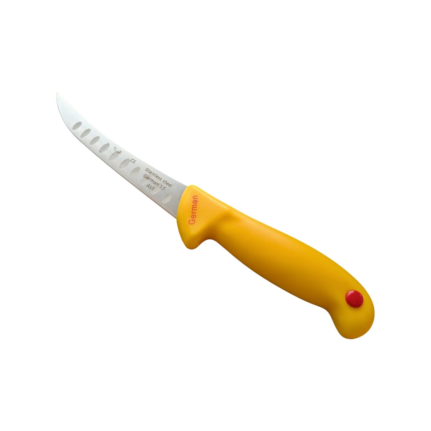 Cutit profesional macelarie, NR.15, 6 inch / 16 cm, alveole anti-lipire, lama filetata dezosat, otel inoxidabil - COBI SMART® a12cd9e5ce2b9ce7dbc4a37a848bda36