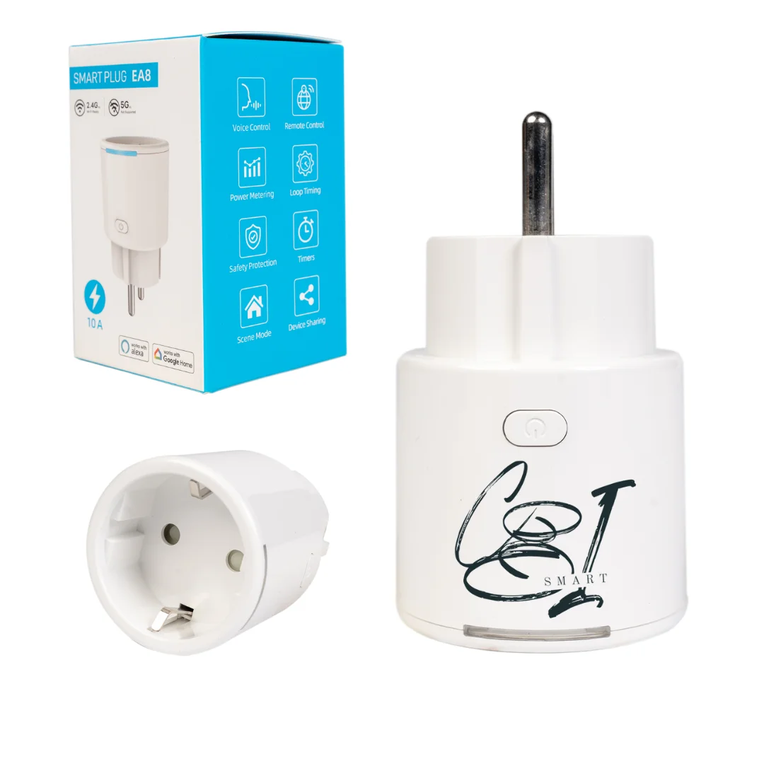 Pachet cablu prelungitor 10 m, cu stecher si priza cu impamantare si protectie, include priza inteligenta SMARTPLUG EA8 WiFi, 2500W - COBI SMART® e54946e4d9884cb049d7950daee77bf2