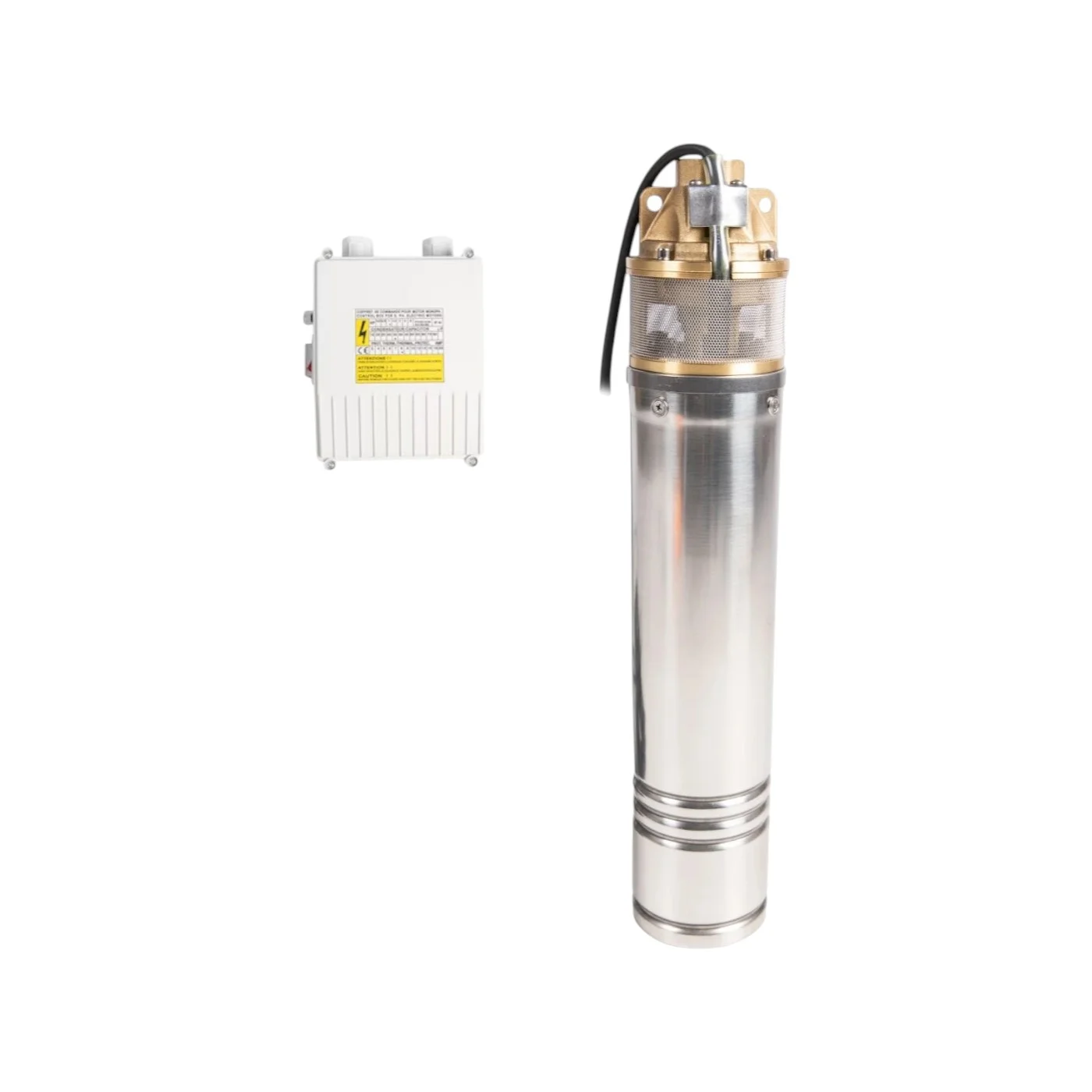 Pompa de apa submersibila 4SKM/100, 0.75 kW, 60 m inaltime refulare, 30 m adancime aspiratie, 3000 l/h, refulare 1", bobinaj cupru si tablou universal - COBI SMART® 314493627007f25b1e1abe7a3b585b93