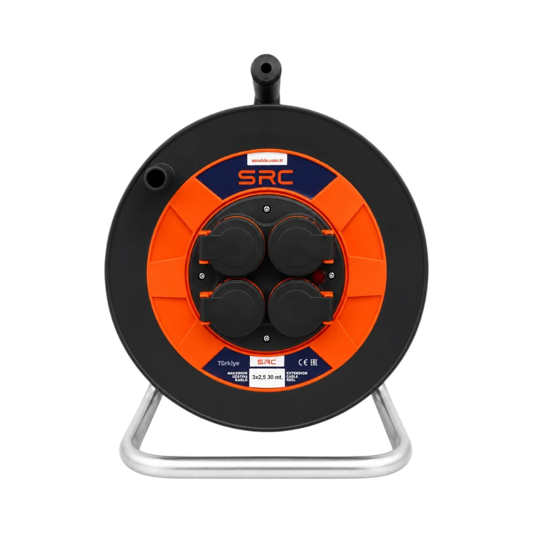 Prelungitor rola cu tambur 3x2.5 mm², 30 m, 4 prize, maner transport ergonomic - COBI SMART® 406110b669d6d3c3e9d8c653e645a607
