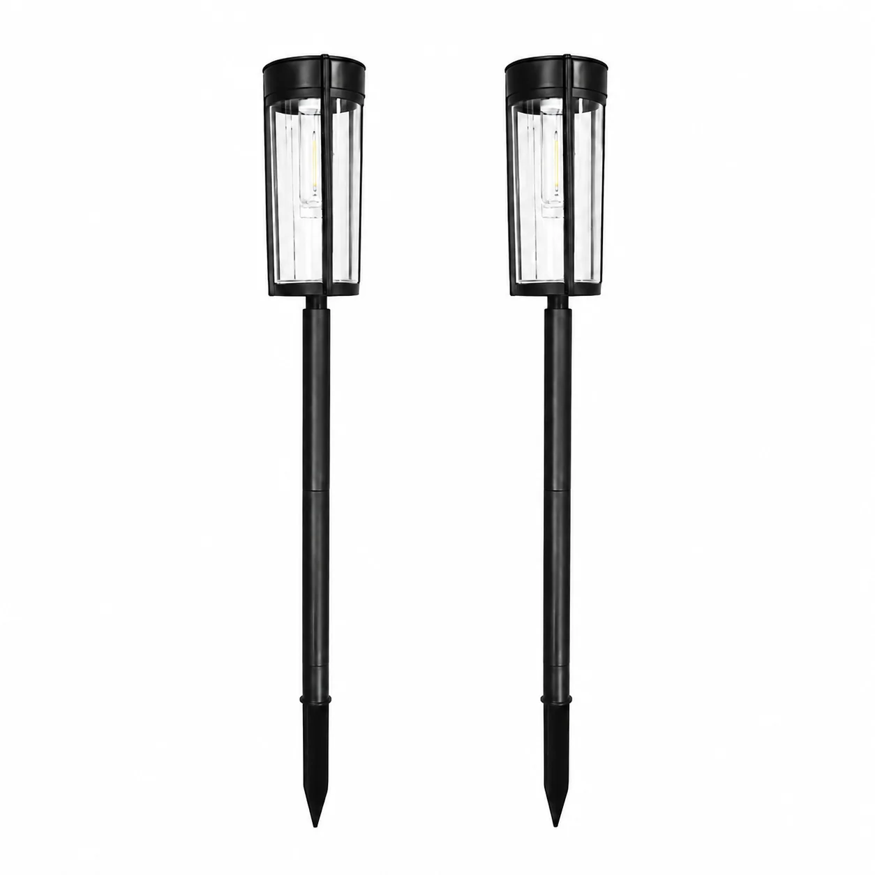 Set 2 bucati lampa solara LED de sol pentru exterior, 58.5 x 7 cm, 2V, acumulator 800mAh, iluminare pentru exterior - COBI SMART® bcb94864314fc42fbada7d8374844826