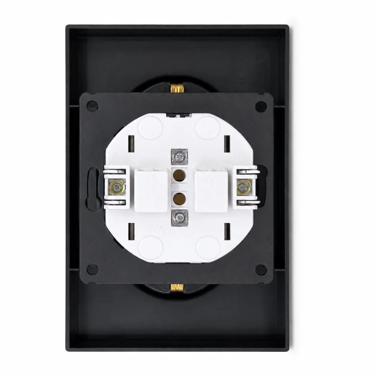 Priza electrica dubla tip Schuko cu impamantare, 16A, 250V, neagra, finisaj soft-touch, montaj incastrat - COBI SMART® 12ec2dee537c3ff73561f5f796de1967