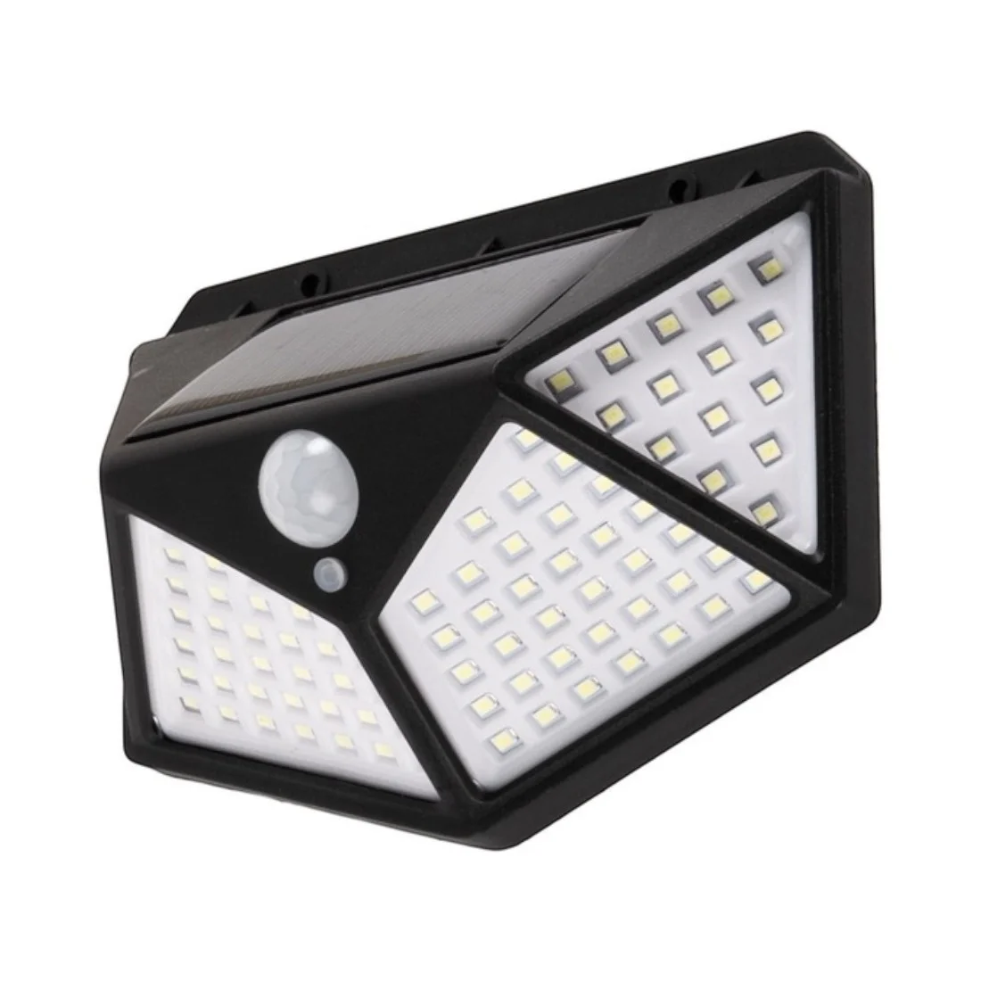 Set 5 bucati lampa solara LED cu senzor QMX-100, 50 W, 100 LED, 600 lm, 5.5V, 1W, baterie 1200mAh, unghi 120° - COBI SMART® f5ab5fae171c1e5c721aef038b354c97