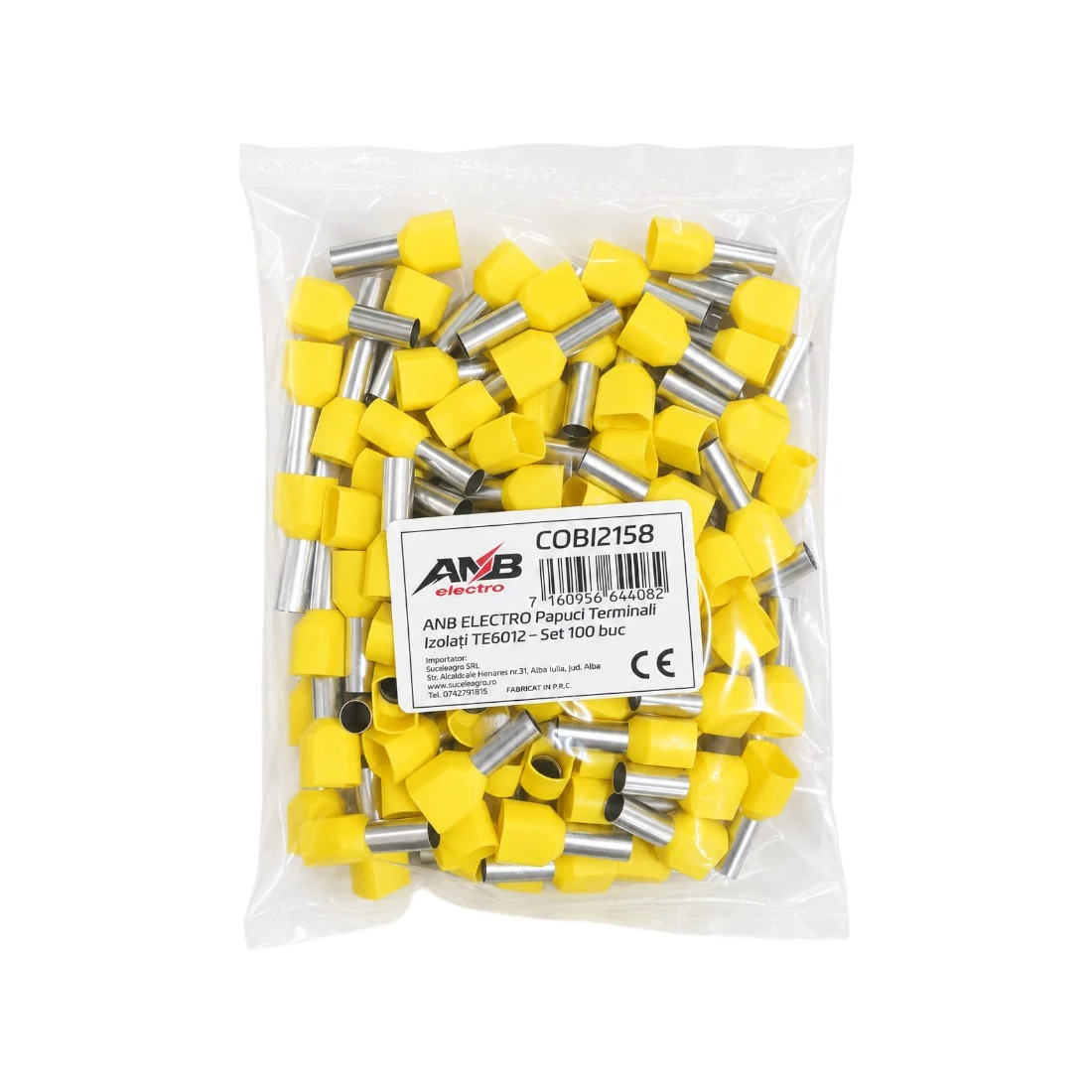 Set 100 papuci terminali izolati TE6MM, pentru conexiuni electrice - COBI SMART® 4d26b4fe43acc815979a2e313c2cbd92