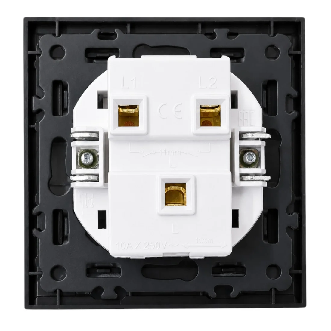 Intrerupator electric dublu cu revenire automata, 10A, 250V, negru, finisaj soft-touch, montaj incastrat - COBI SMART® cc2f8a1d30dd6b4be3f0b2567f0f6ec4