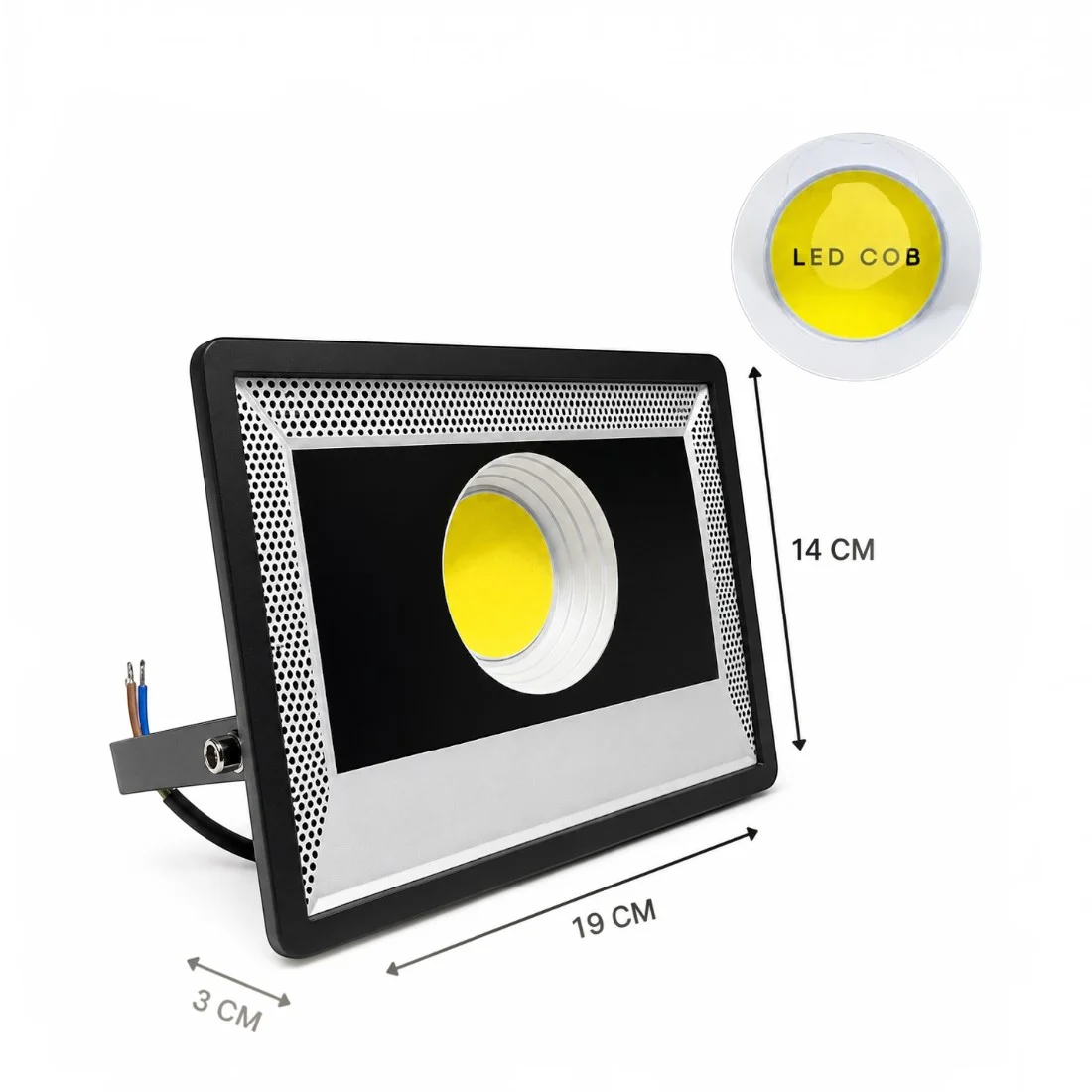 Proiector de exterior, 50 W, 18.5 x 13.5 cm, LED COB, 6000-6500K, IP66, aluminiu, suport reglabil - COBI SMART® e669b848ec8943d35263a3f0f45df49d