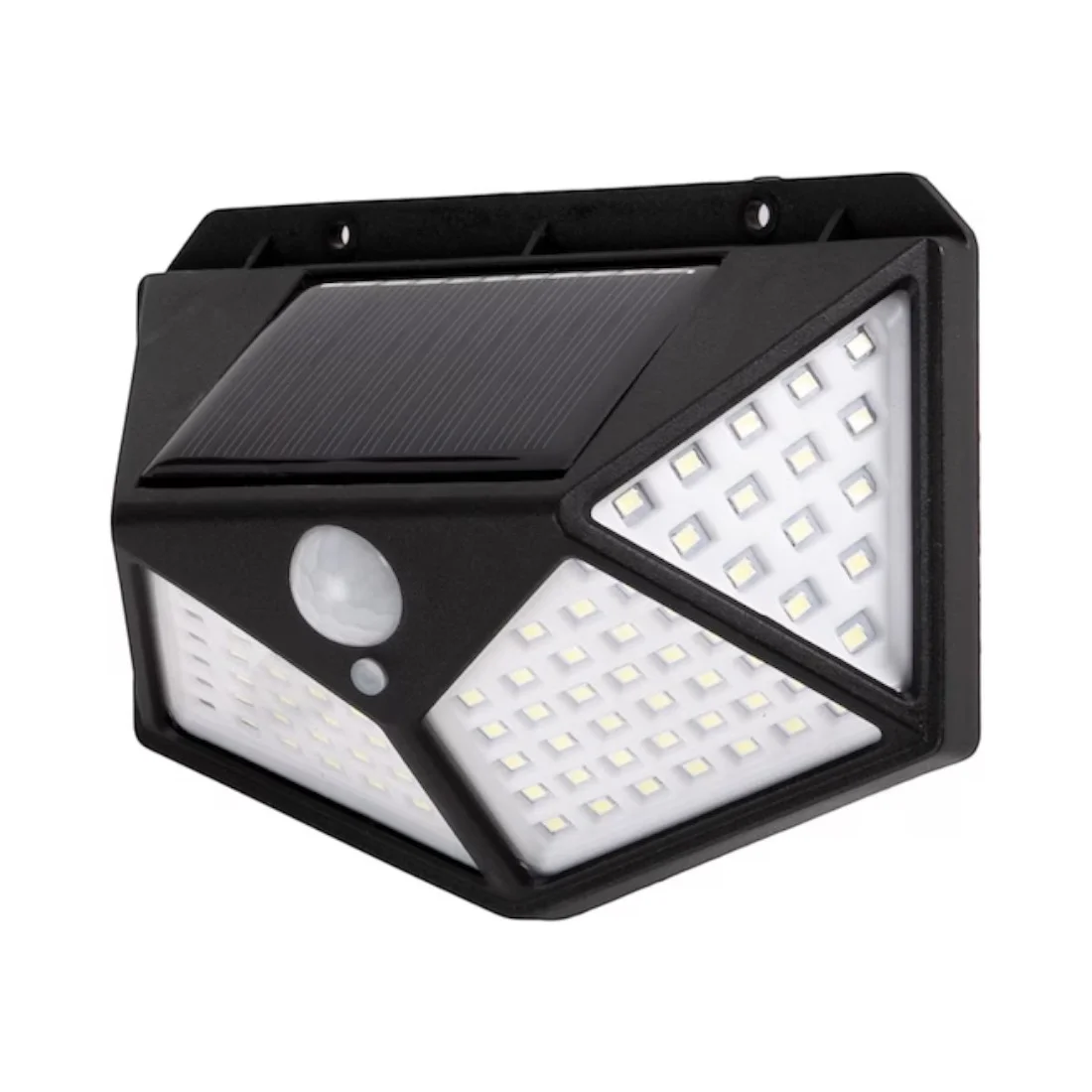 Set 6 bucati lampa solara LED cu senzor QMX-100, 50 W, 100 LED, 600 lm, 5.5V, 1W, baterie 1200mAh, unghi 120° - COBI SMART® a66b599848f5e513d6afd28a2a5ca110