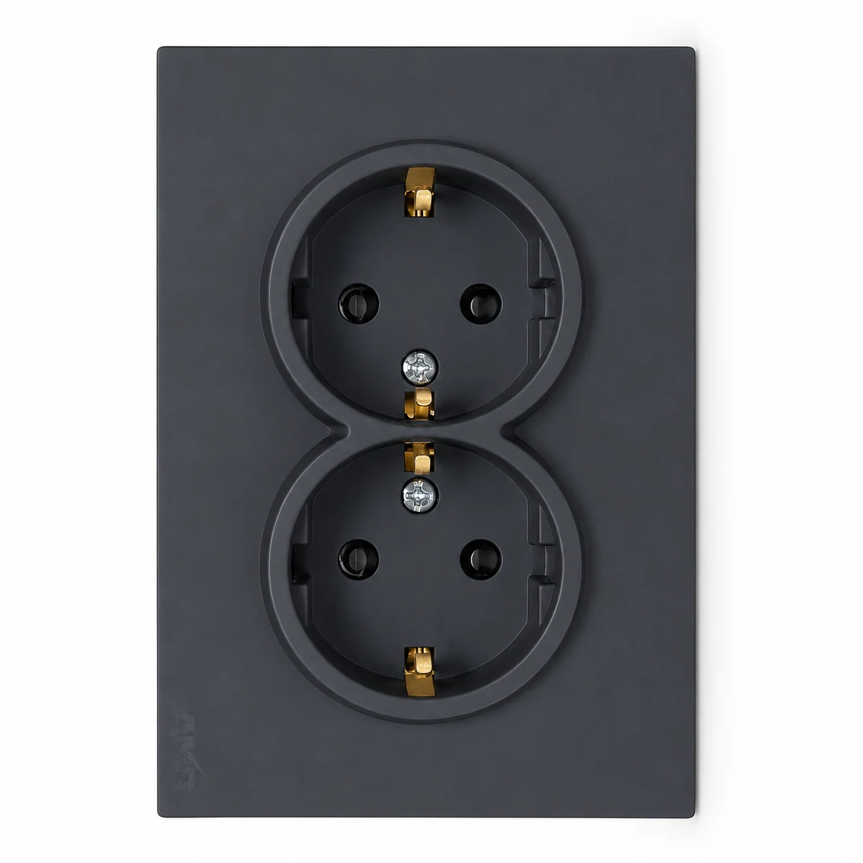 Priza electrica dubla tip Schuko cu impamantare, 16A, 250V, neagra, finisaj soft-touch, montaj incastrat - COBI SMART® 38df366e7486ac793db9b1605ac65bd2