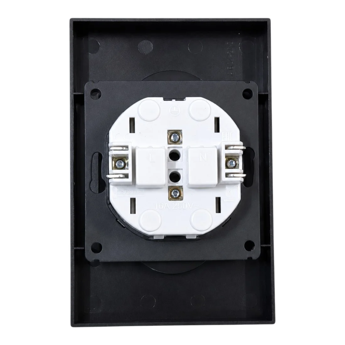 Priza electrica dubla tip Schuko fara impamantare, 16A, 250V, neagra, finisaj soft-touch, montaj incastrat - COBI SMART® 5d03e819b9fb1df2d48ed6cd11ee27ad