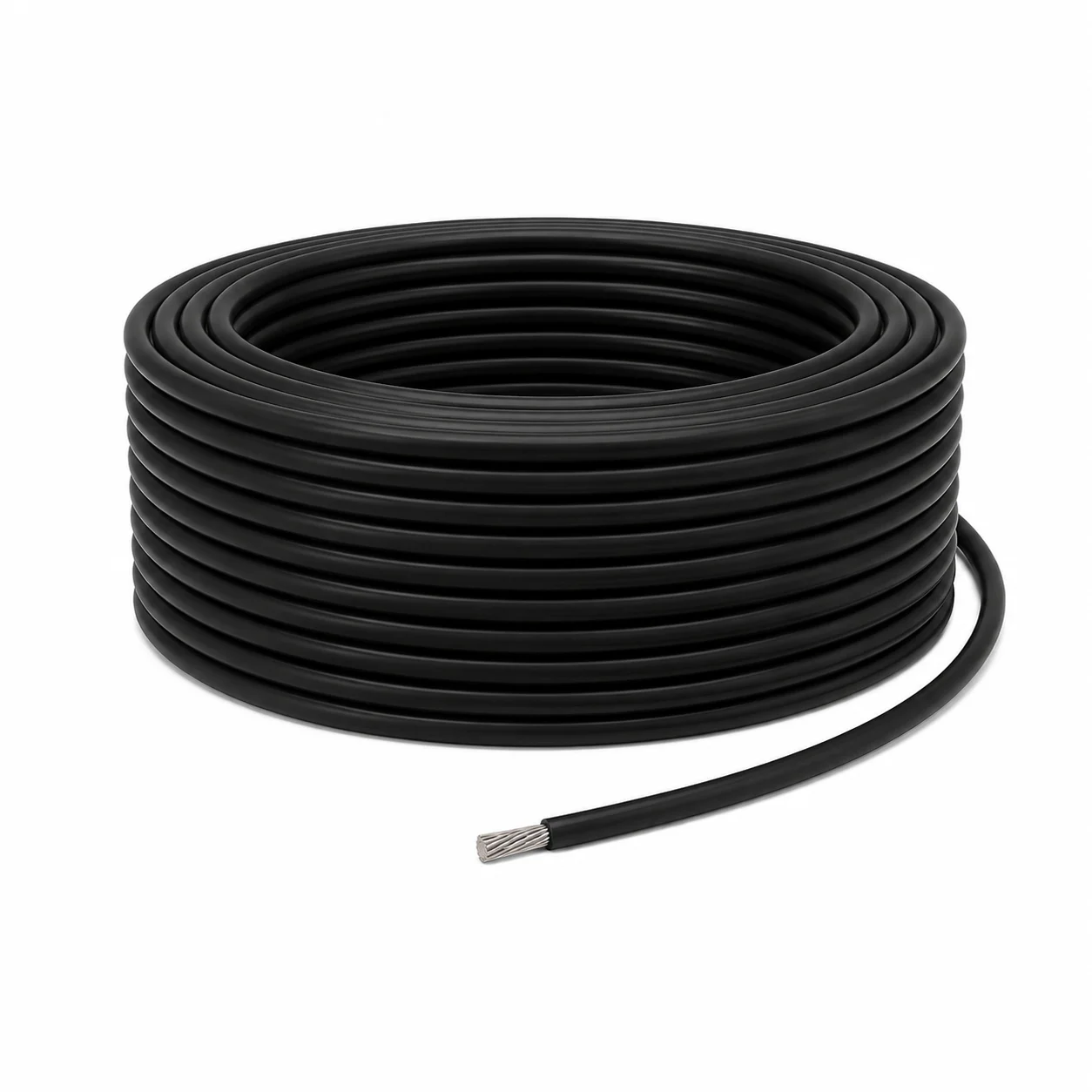 Cablu solar 1x6 mm², 100 m, negru, flexibil, conductor mixt cupru-aluminiu cositorit - COBI SMART® 40d43b1f964b7f5717eb820c4887af64