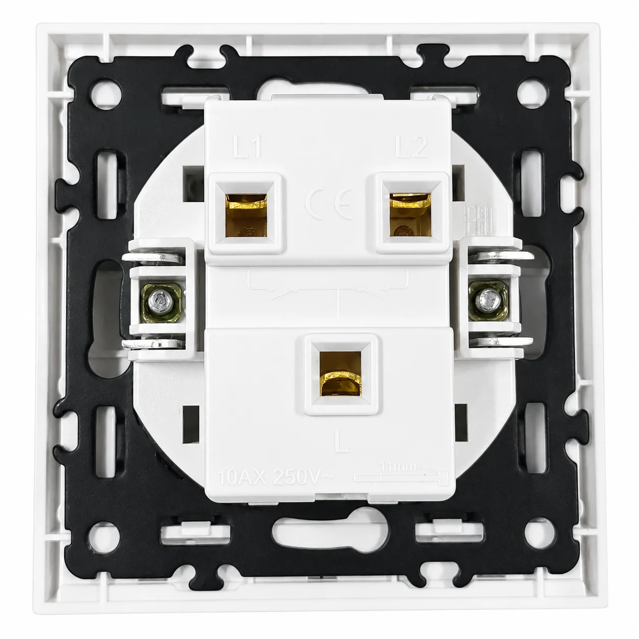 Intrerupator electric dublu cu revenire automata, 10A, 250V, alb, montaj incastrat - COBI SMART® b26aa6aebc7377d6fd46fed0e363597a
