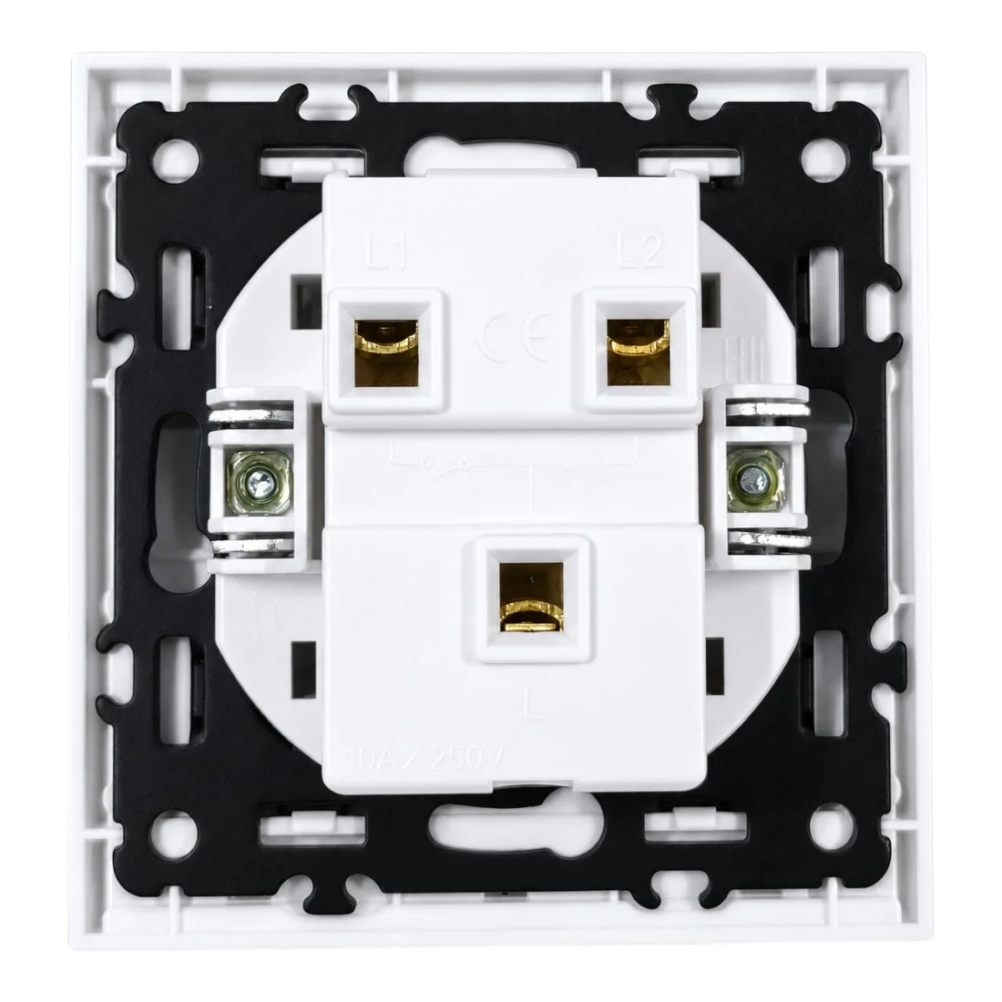 Intrerupator electric dublu, 10A, 250V, alb, montaj incastrat - COBI SMART® 2926de70cea91661b926304f9464ff86