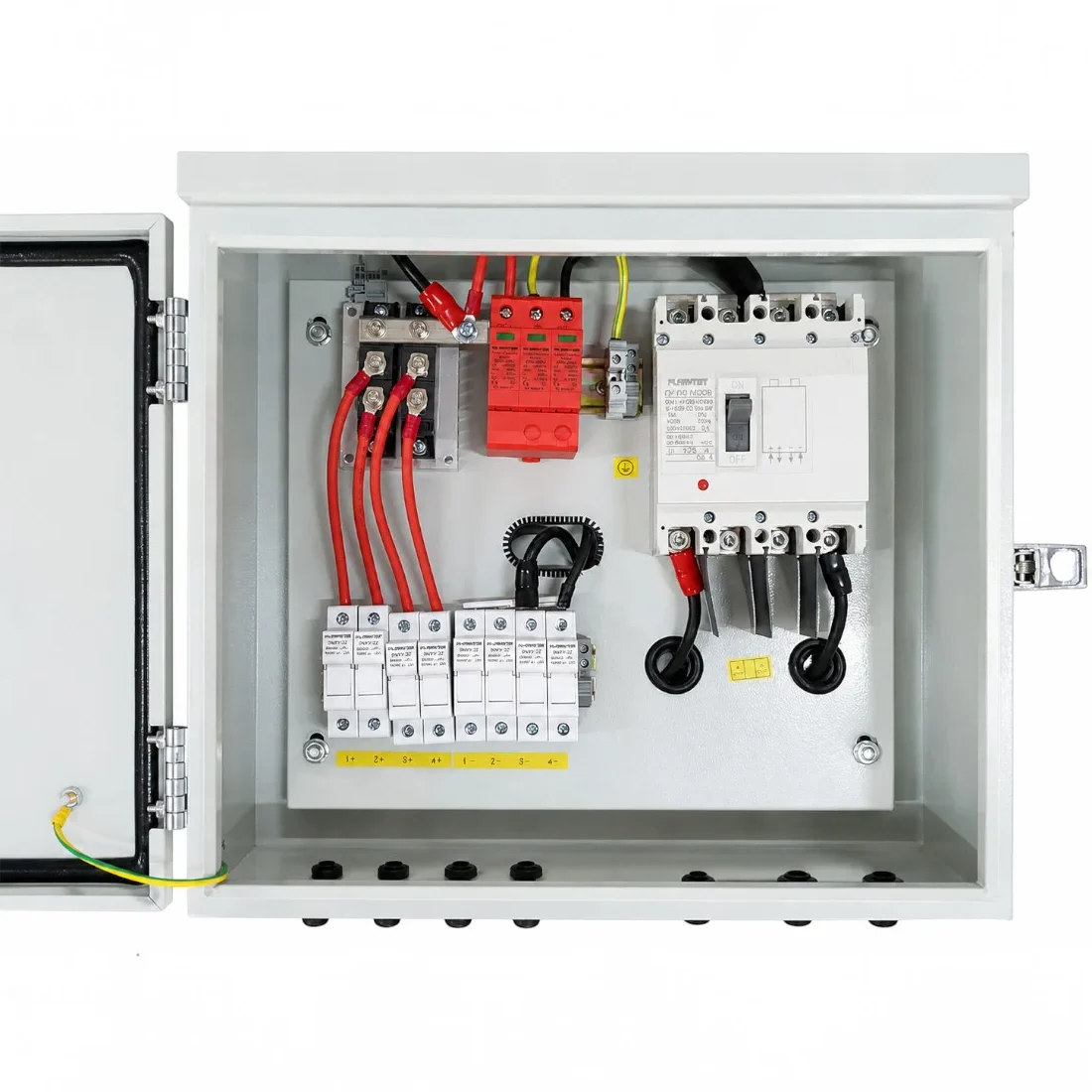 Tablou de combinare fotovoltaic, 4 intrari, 1 iesire, DC 1000V, carcasa otel laminat la rece 1,2 mm, cu dioda anti-retur - COBI SMART® ad62eb7ff1c1d568b5d3f3f89ce2858f