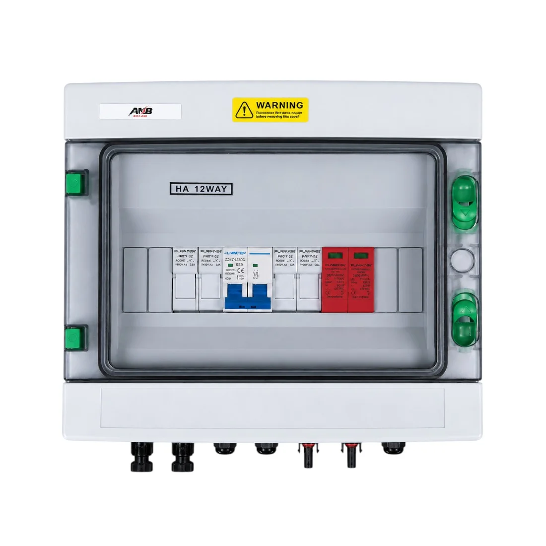 Tablou de combinare fotovoltaic, 2 intrari, 1 iesire, DC 500V, carcasa HA-12, fara dioda anti-retur - COBI SMART® e886576a9fe66a41713bd7fb3d75282b